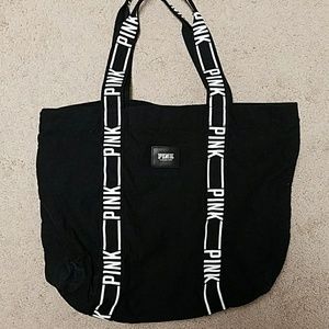 VS Pink black tote